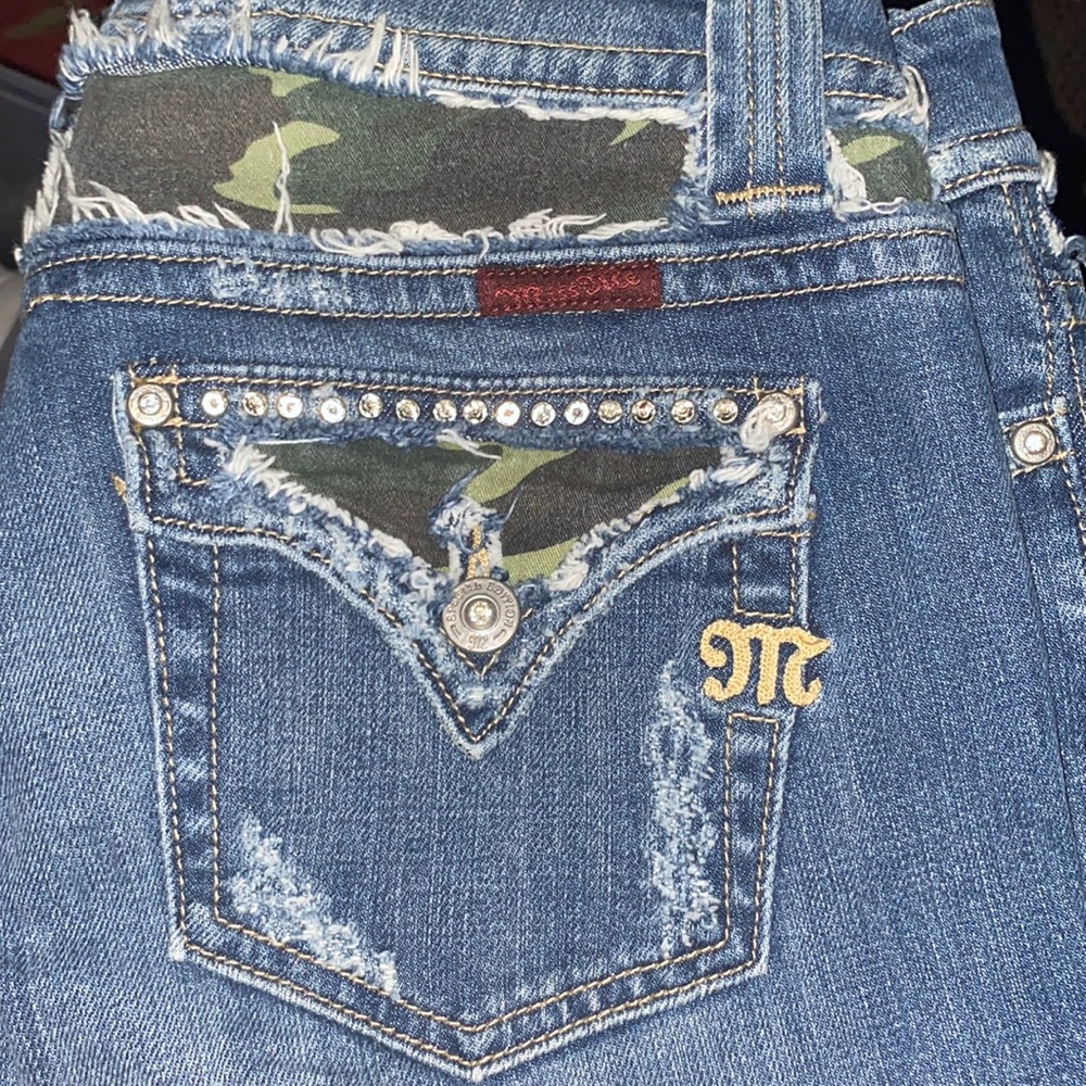 Rhinestone and Camo Miss Me Jeans